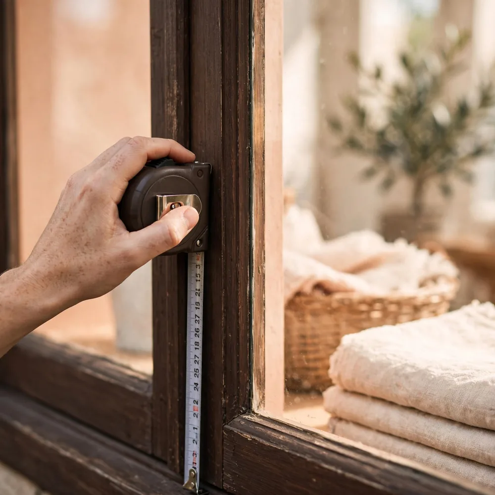 Measuring a shop window